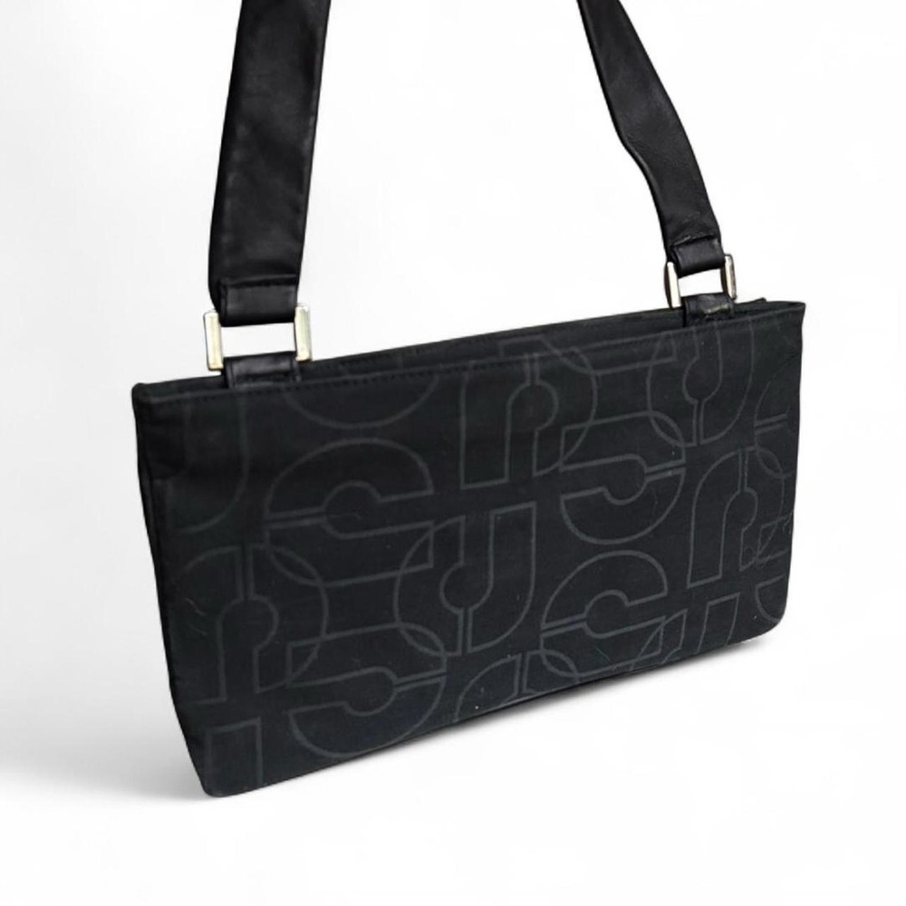 80s Charles Jourdan Paris black shoulder bag